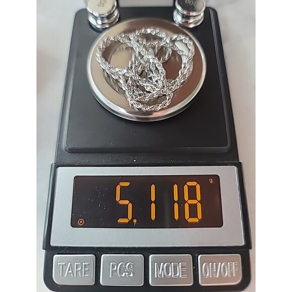 Italian 925 Sterling Silver Chain Necklace Vintage - Picture 10 of 10